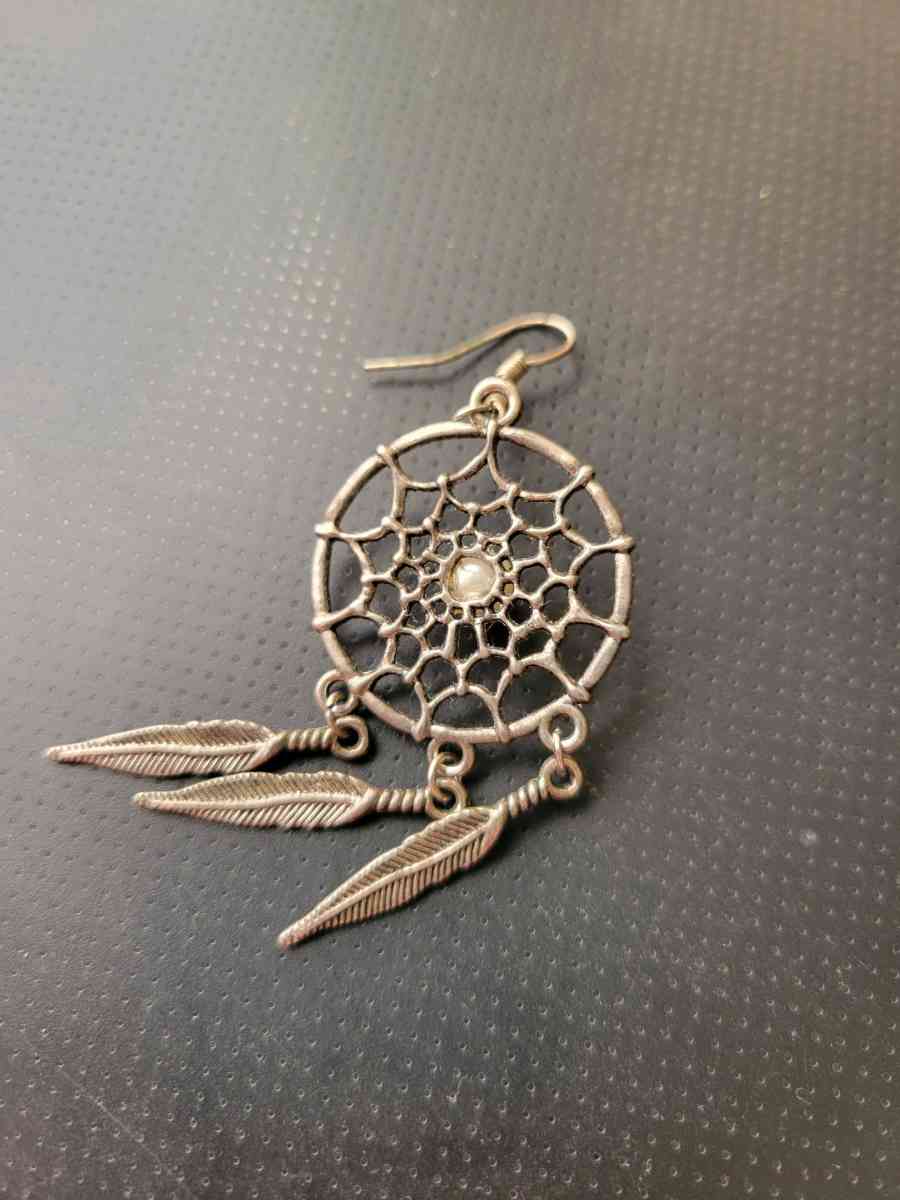 dreamcatcher earrings silver