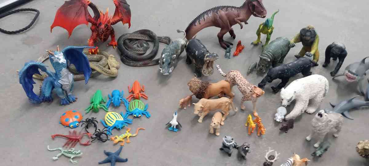 the collection of dinosaurs and more animals
