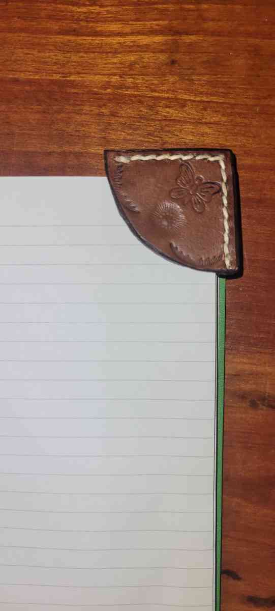 leather book mark