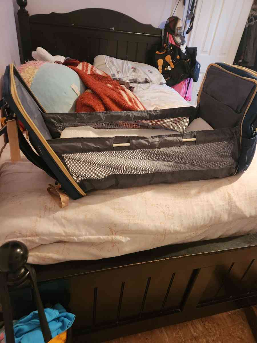 blue diaper backpack