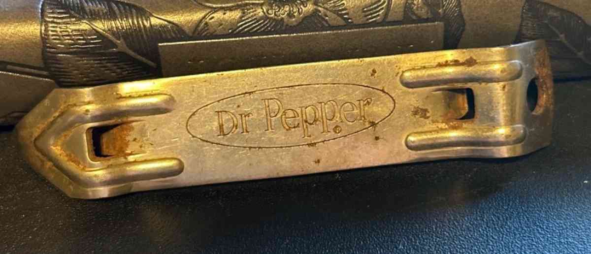 vintage Dr Pepper can and bottle opener