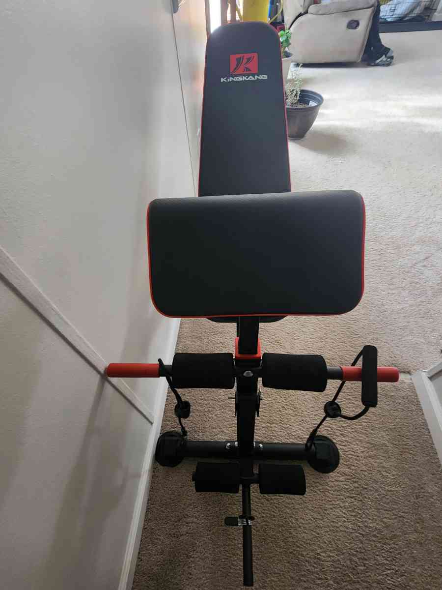 Banco de mancuernas y mesa de pesas plegable