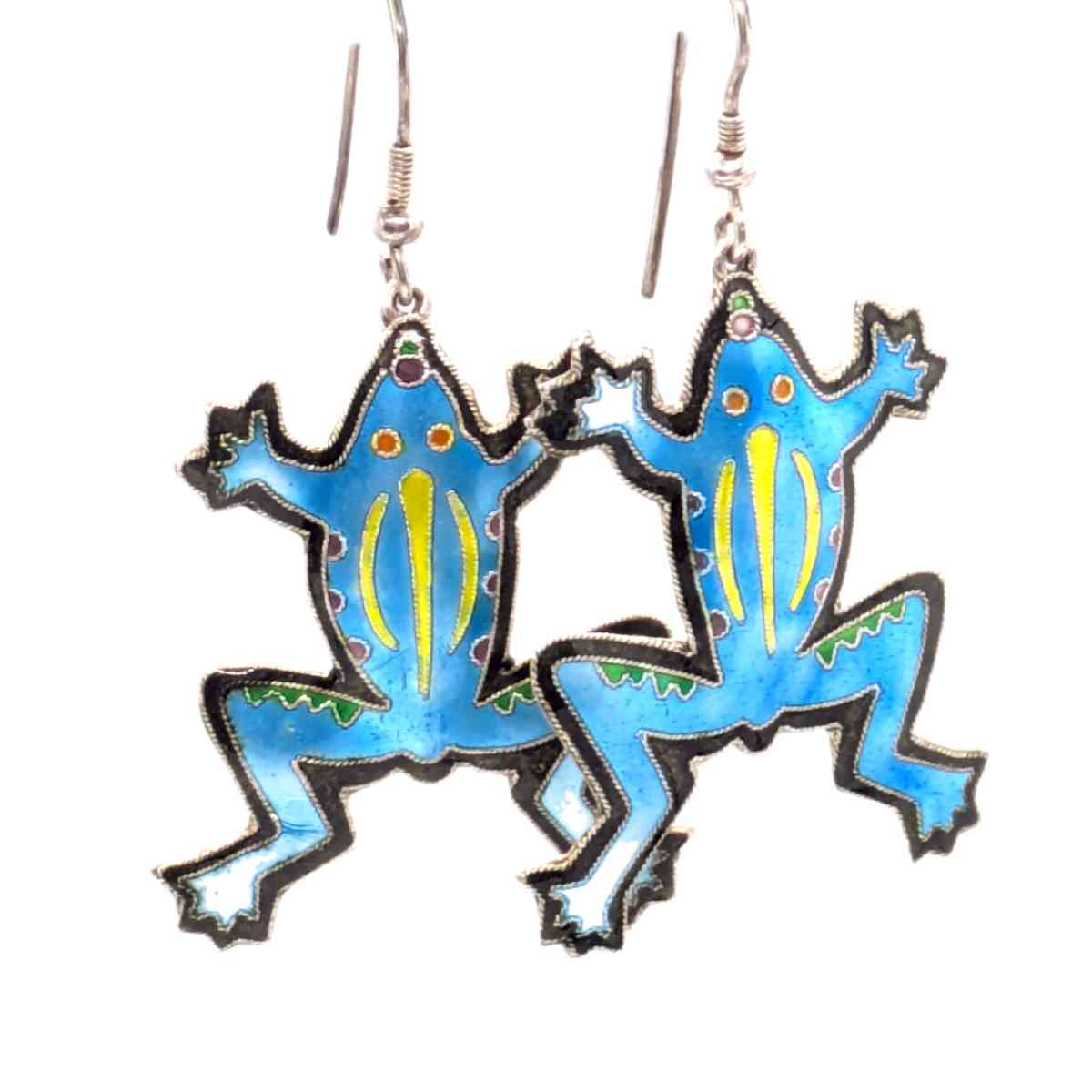 Sterling Silver Callipso Frog Earrings