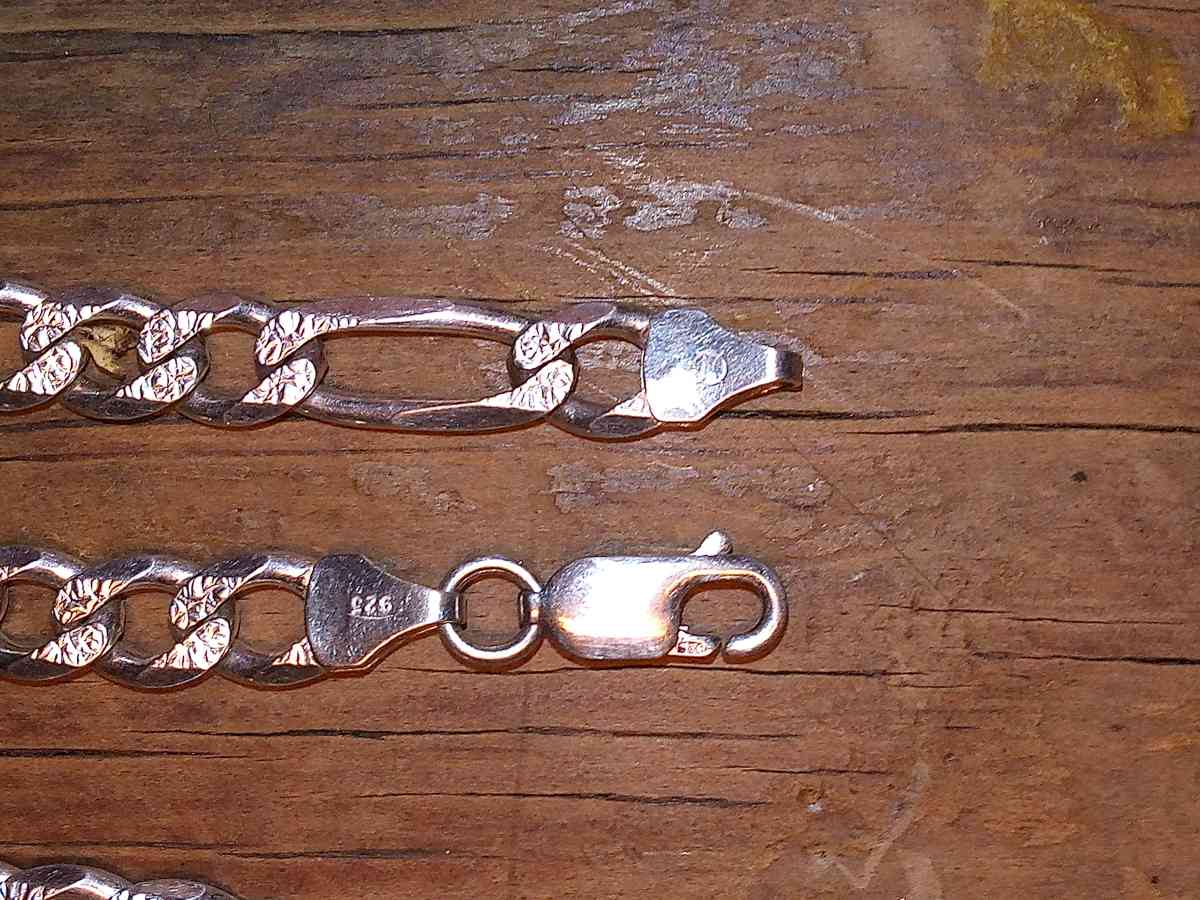 22 inch Hallmark diamond cut 925 Italian silver necklace