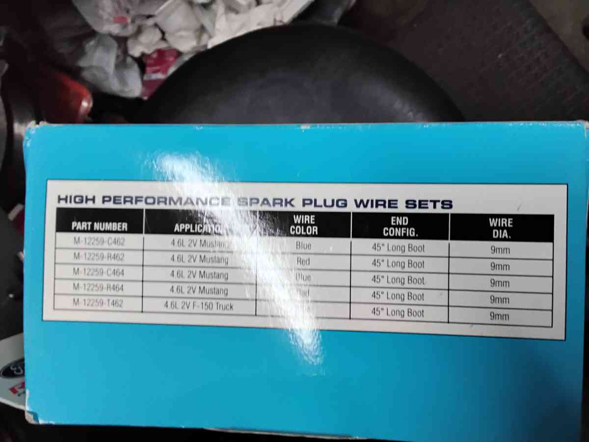 Ford Mustang Spark Plug Wires For 46L Motor Brand New