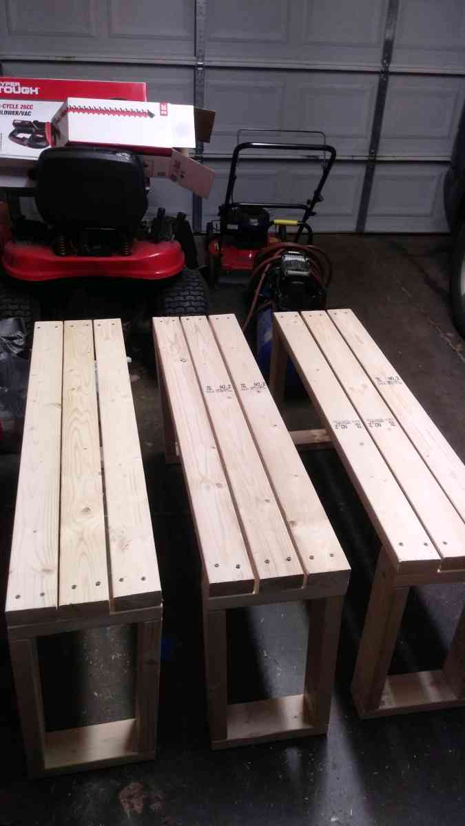 3 Benches 60 dollars each solid wood