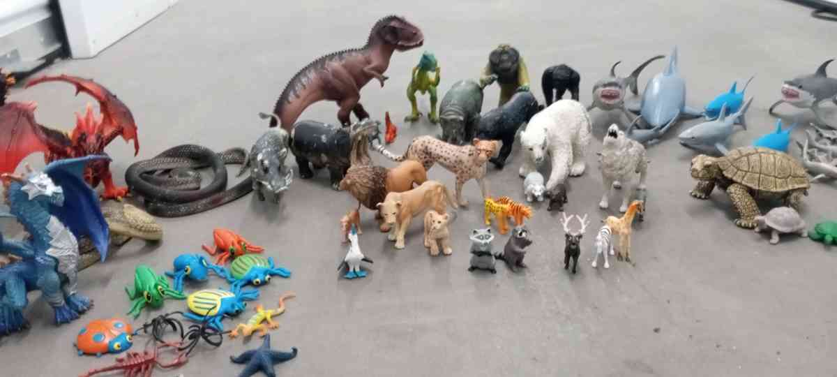 the collection of dinosaurs and more animals