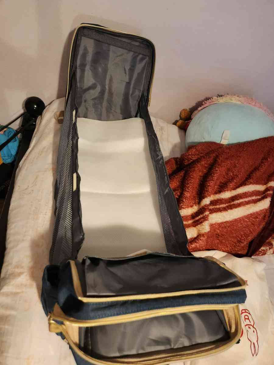 blue diaper backpack