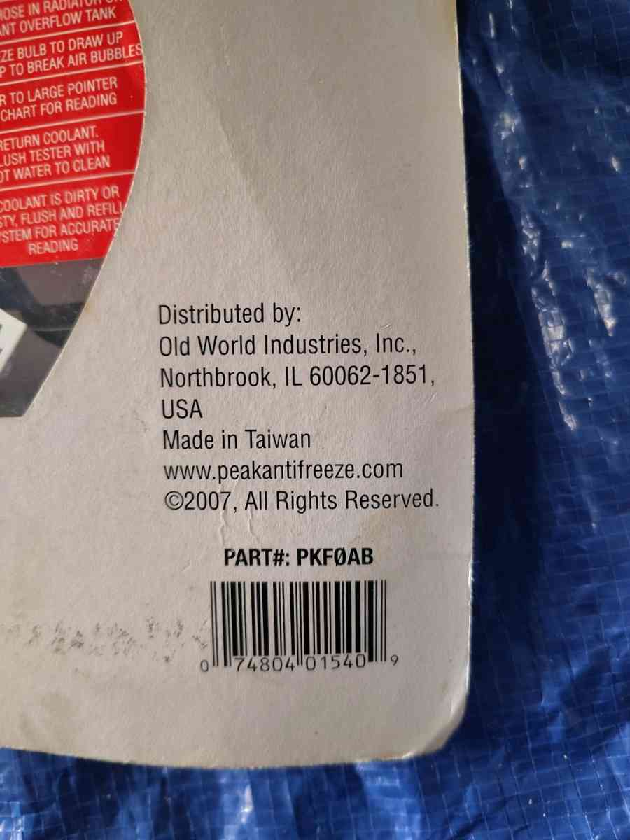 radiator and coolant tester