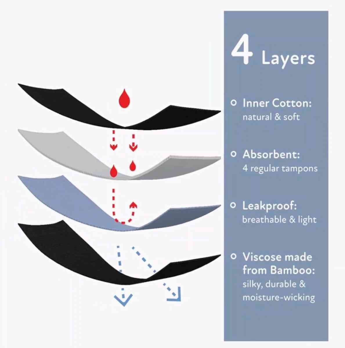 10 pairs Goat Union hirise overnight period briefs black 2XL