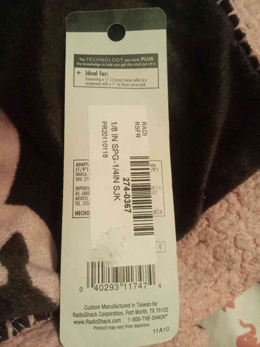 RadioShack 63mm Male to 35mm Female Headphone Stereo Jack