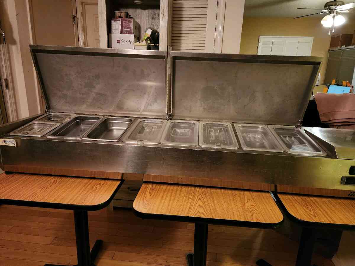 refrigerator and tables for commercial