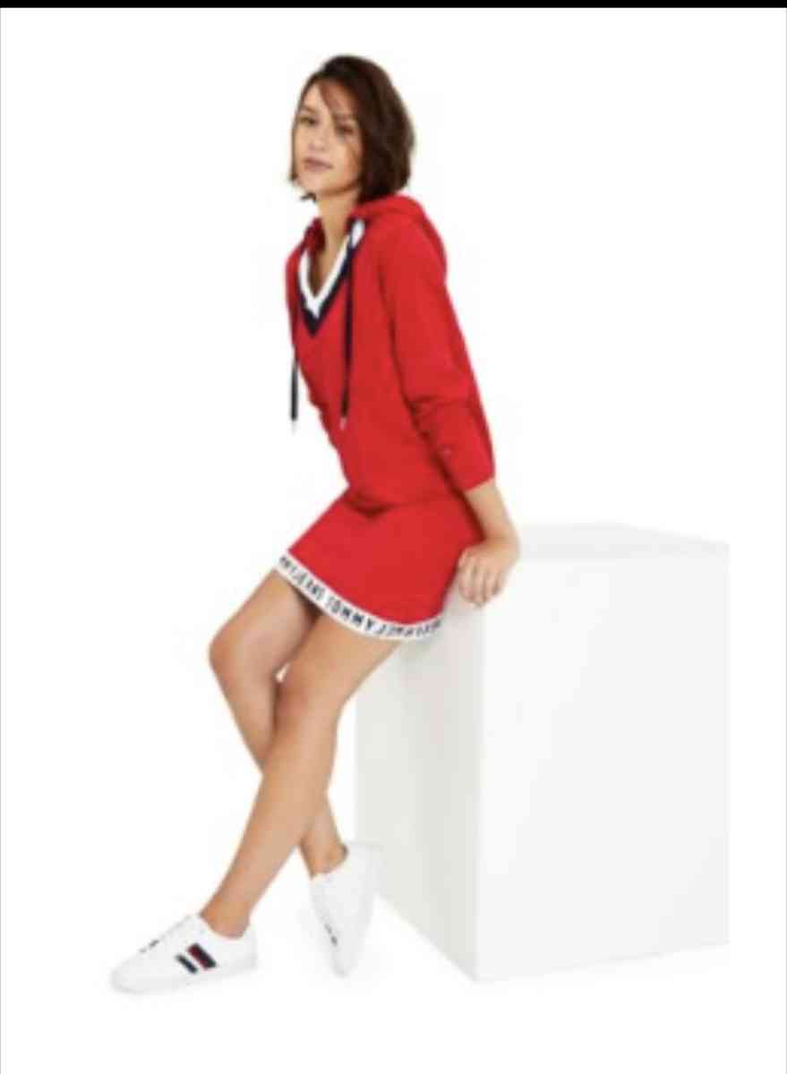 Tommy Hilfiger Tommy Jeans Womens Hooded Sweatshirt Dress
