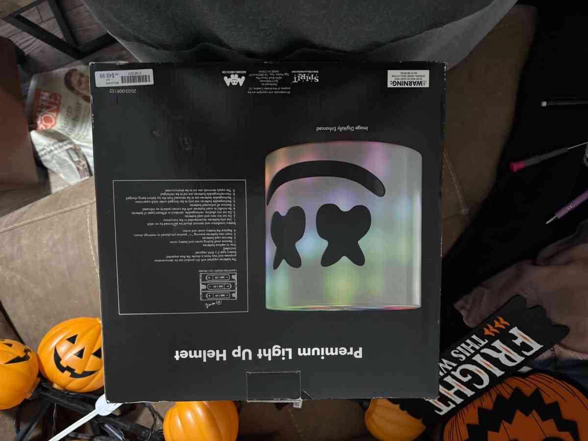 Marshmallow light up helmet costume