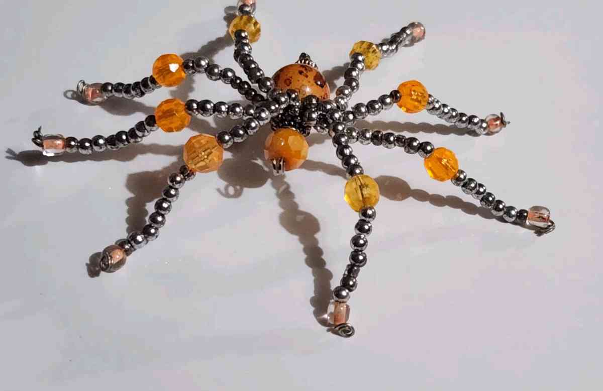 handmade beaded spider