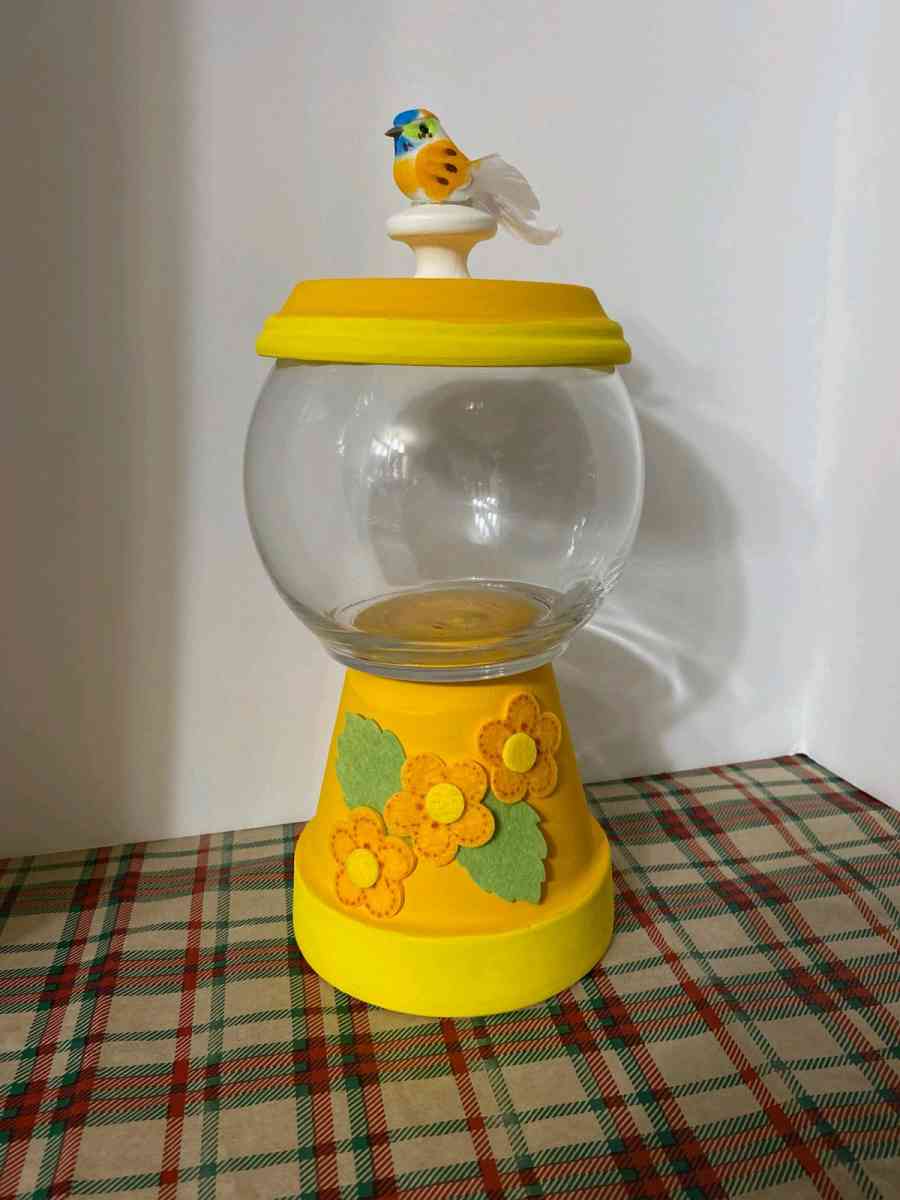 Homemade terracotta what not jars