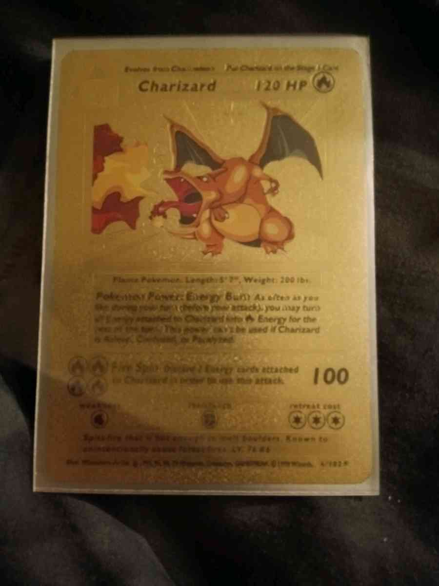 rare gold foil Charizard