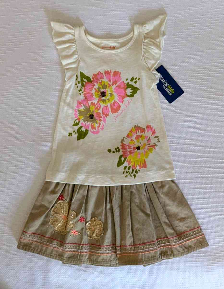 Two Pieces Girl Skirt Set