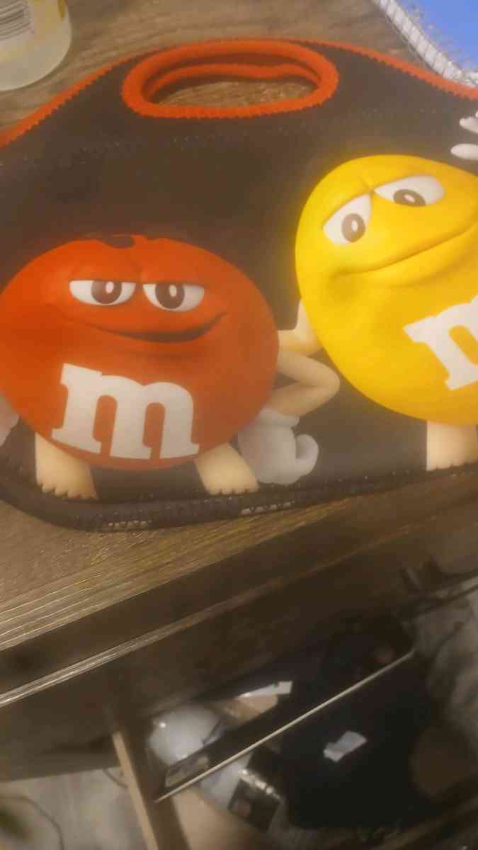 m and m tote bag