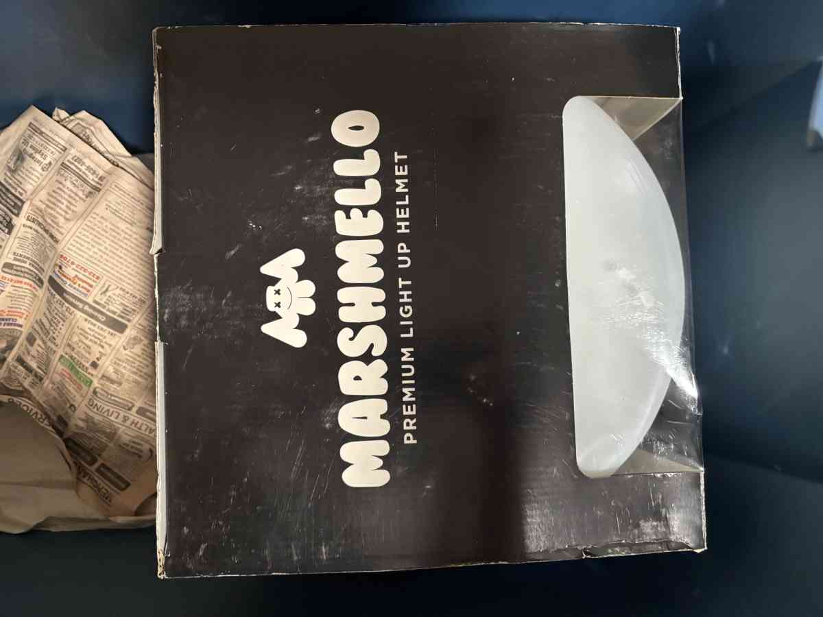 Marshmallow light up helmet costume