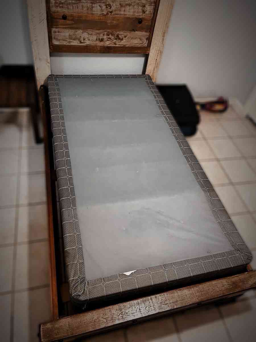 Rustic Solid Wood Twin Bed