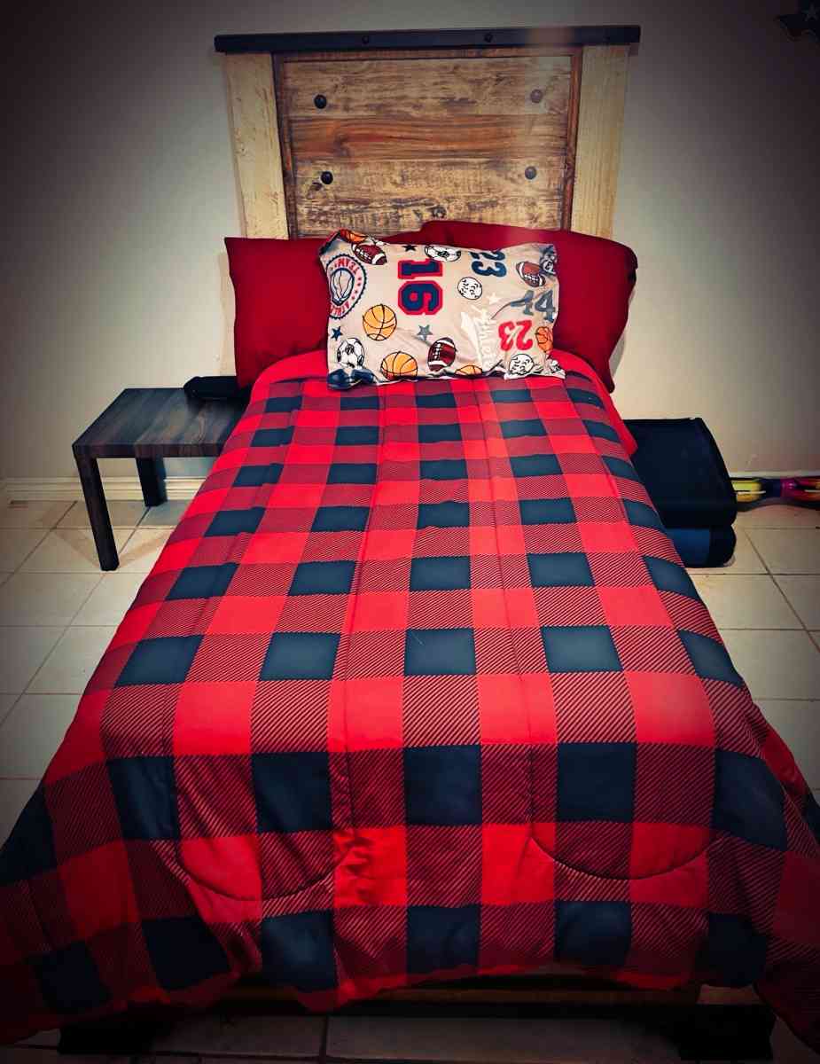 Rustic Solid Wood Twin Bed