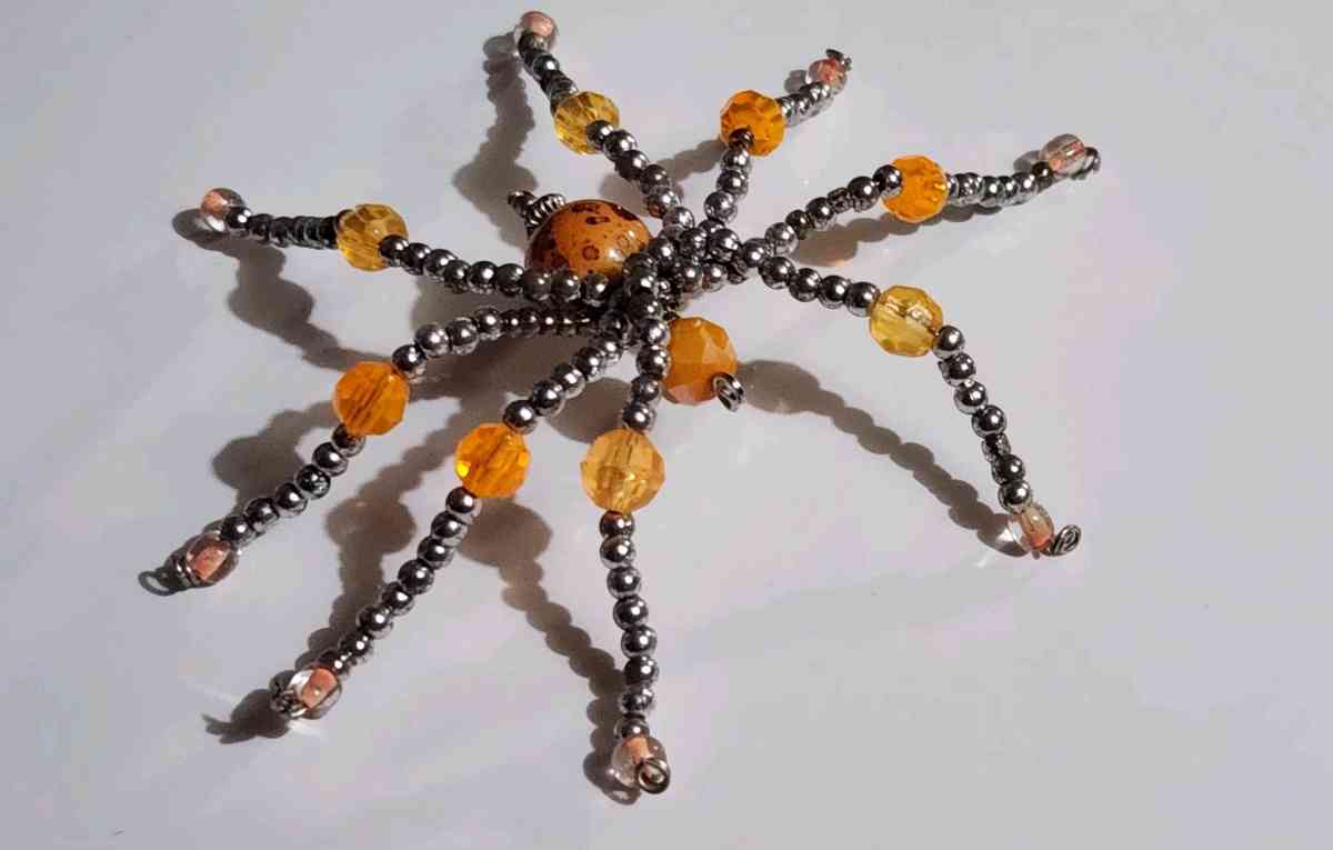 handmade beaded spider