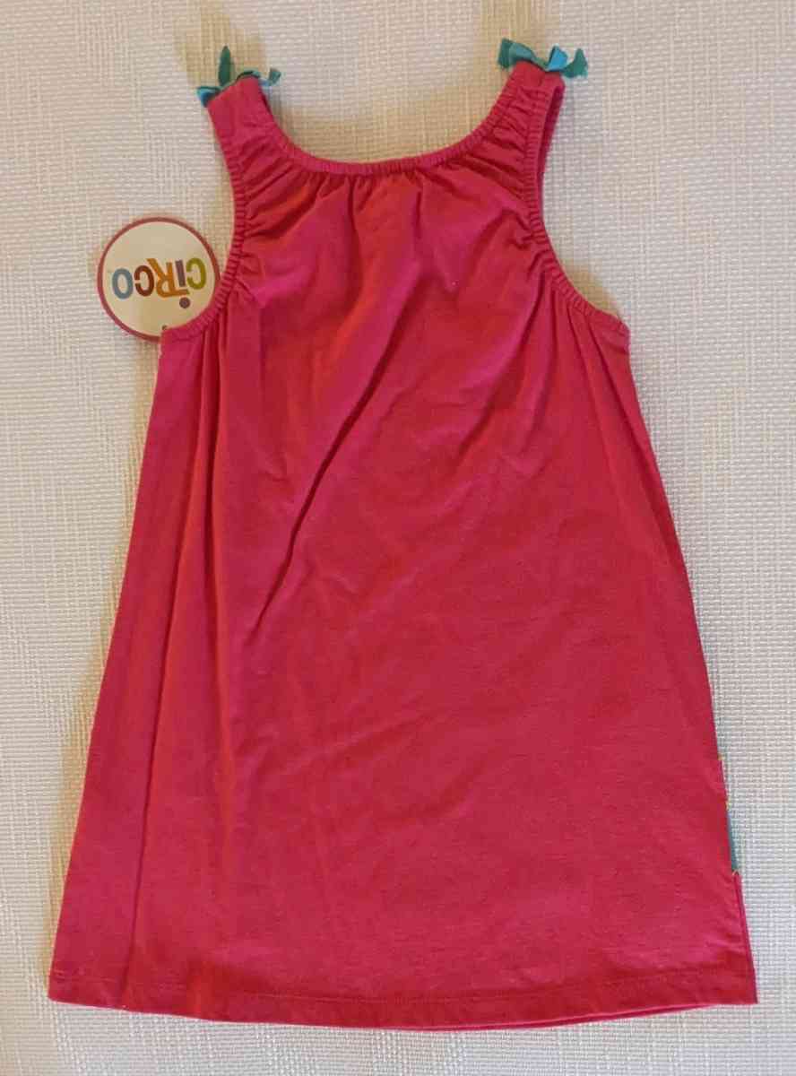 Vibrant Girls Sleeveless Dress With Flower Print