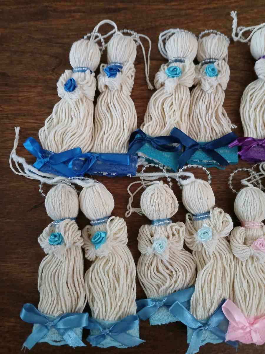 yarn angel ornaments