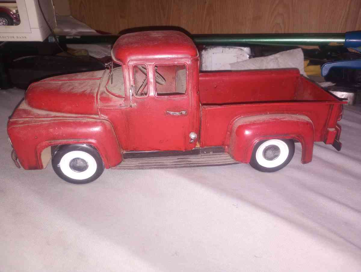 vintage Red Metal Trucks