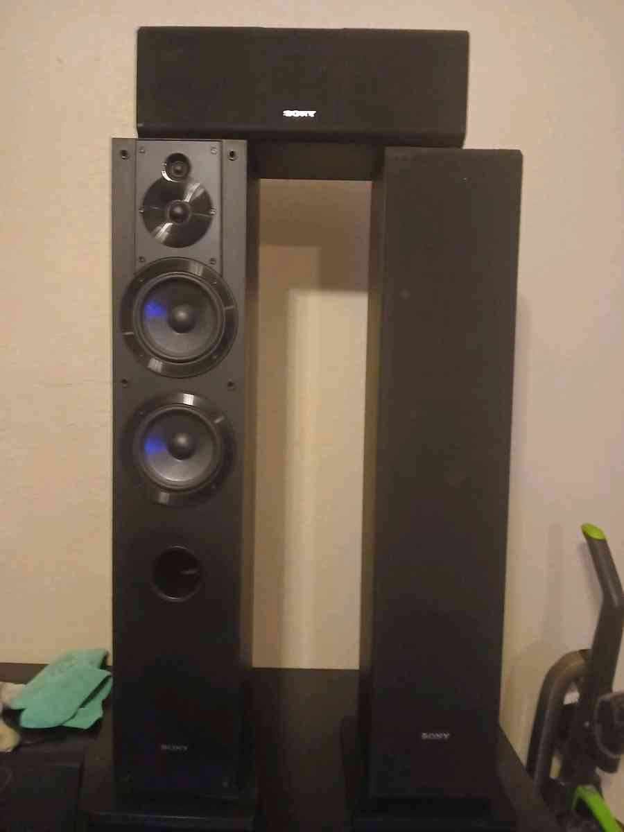 Sony Floor Speakers and a Center