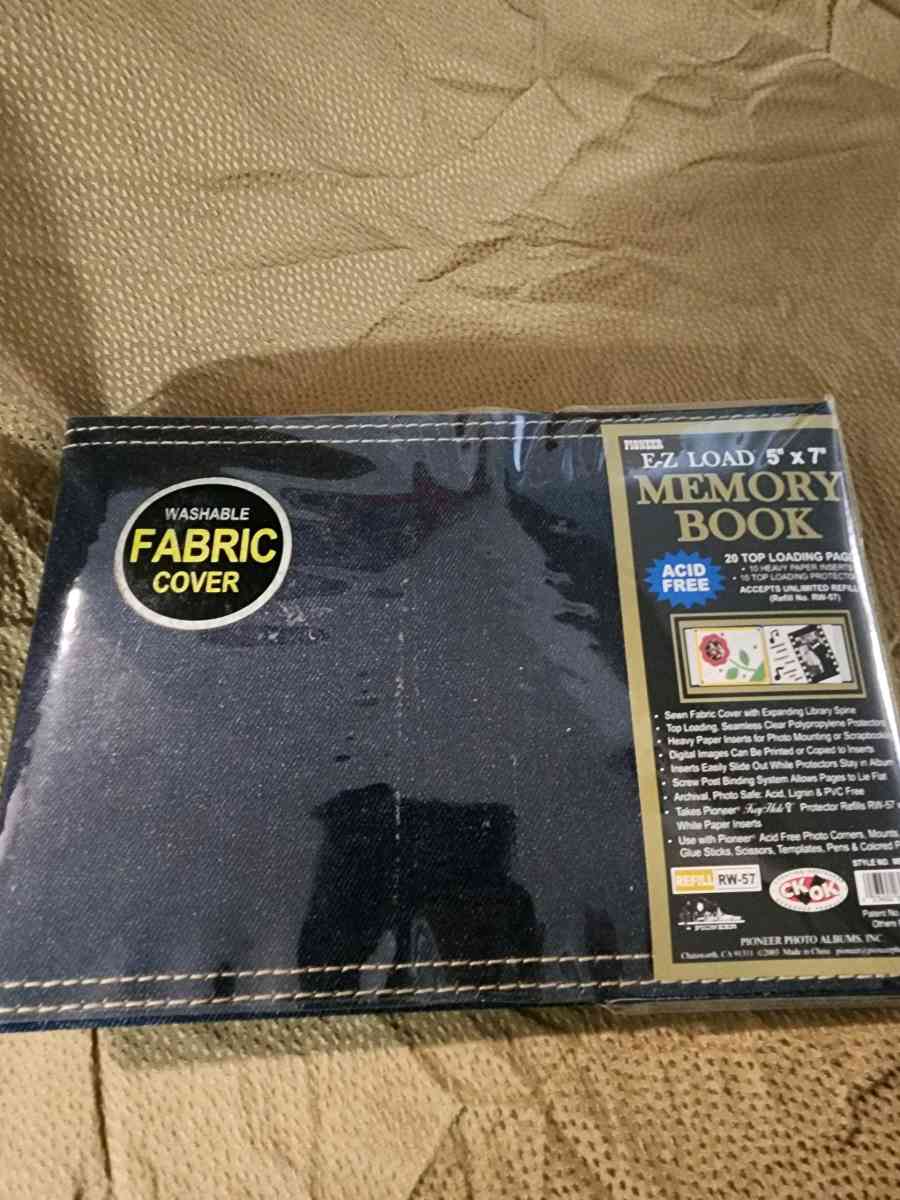 Denim covered memory book
