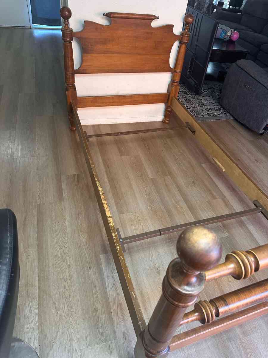 antique Rope twin bed frame