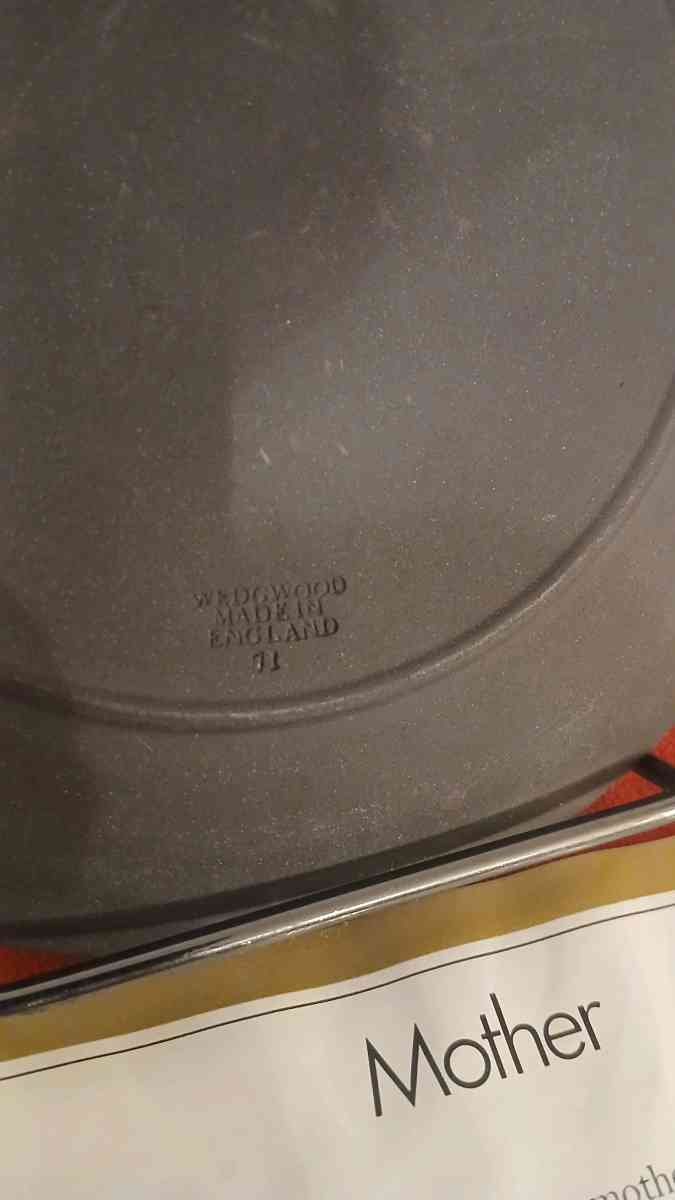 Mother a Black Basalt Plate by Wedgewood