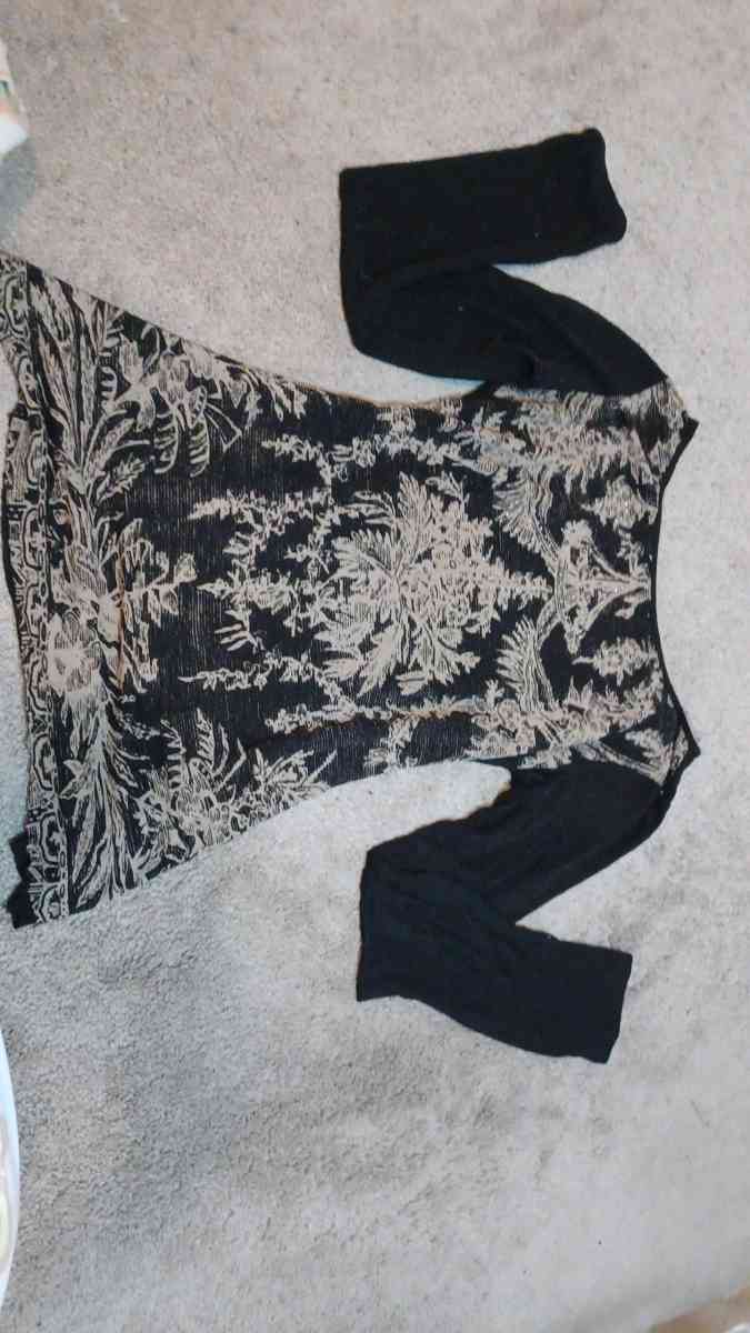 Black shirt with design