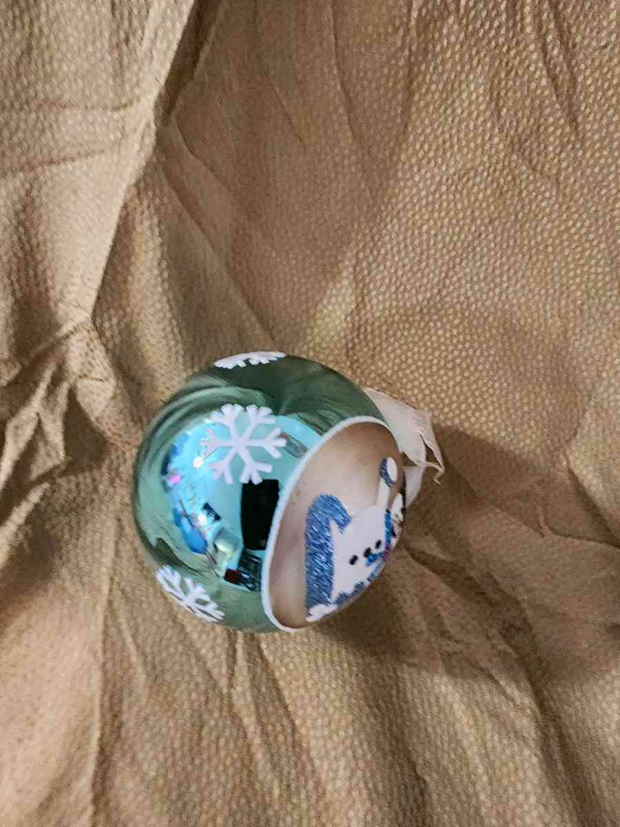 Snowman glass ornament