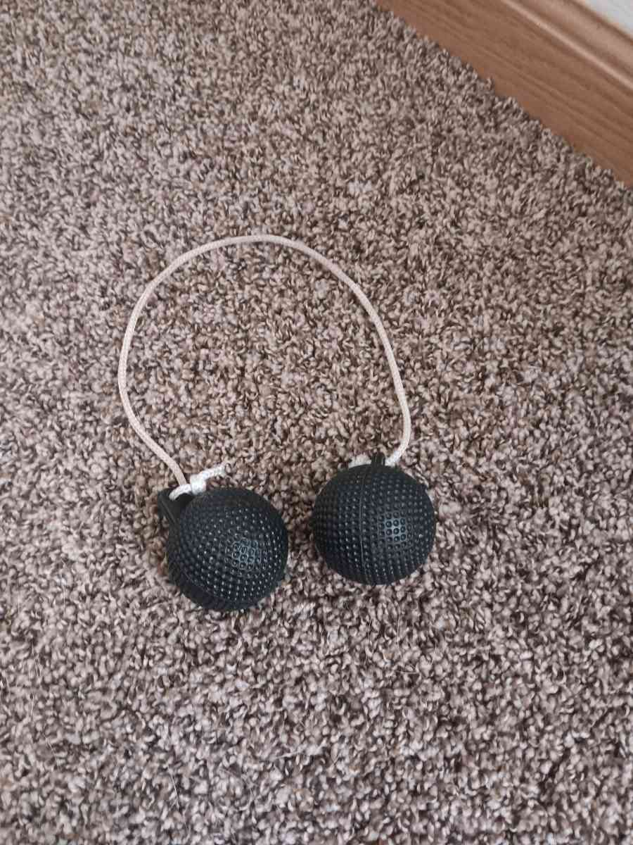 Set 1 black bolo balls for ladder ball toss game