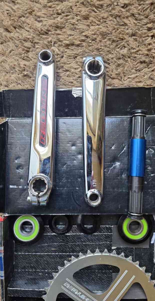 redline complete bmx crank 175 single pinch bolt arms