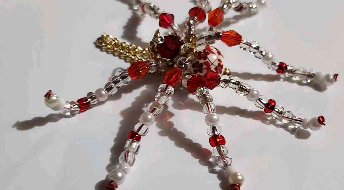 handmade beaded spider Large