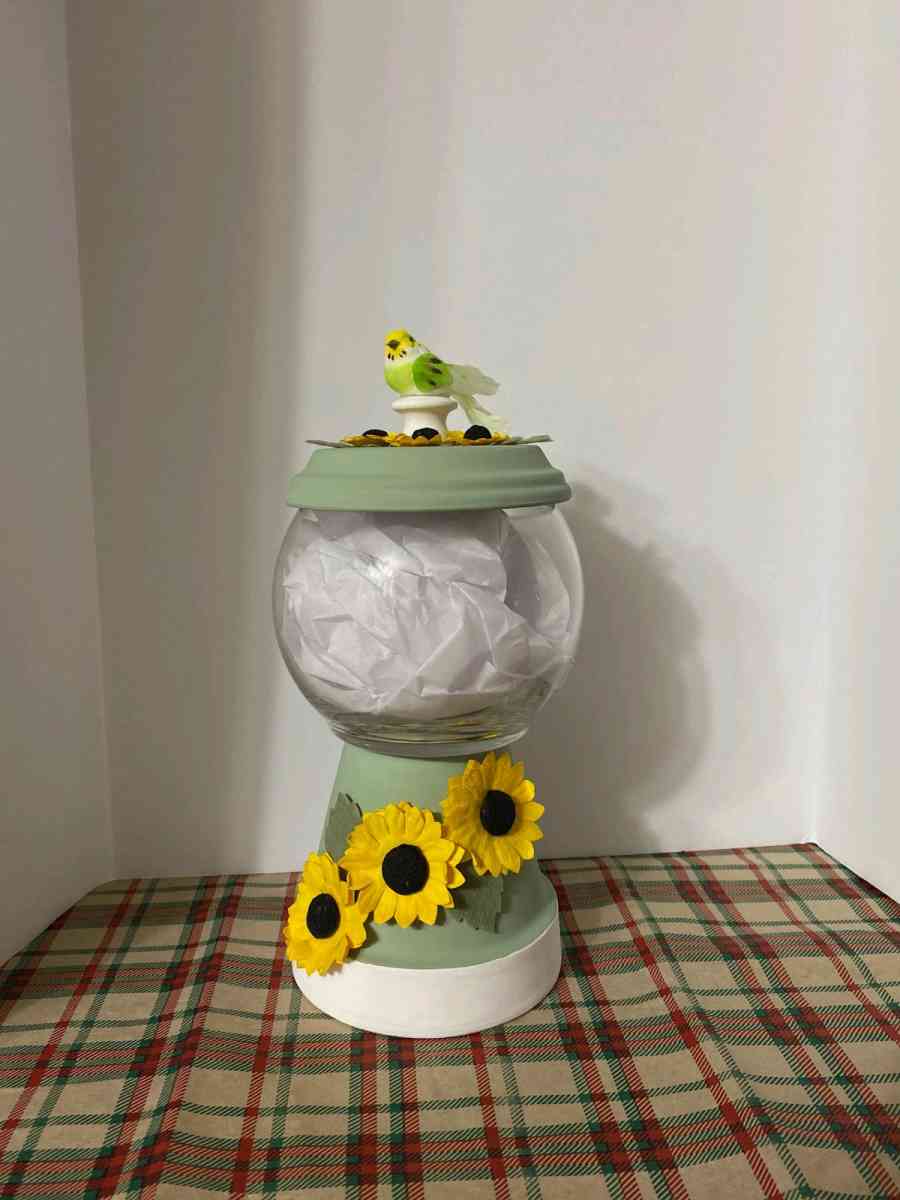 Homemade terracotta what not jars