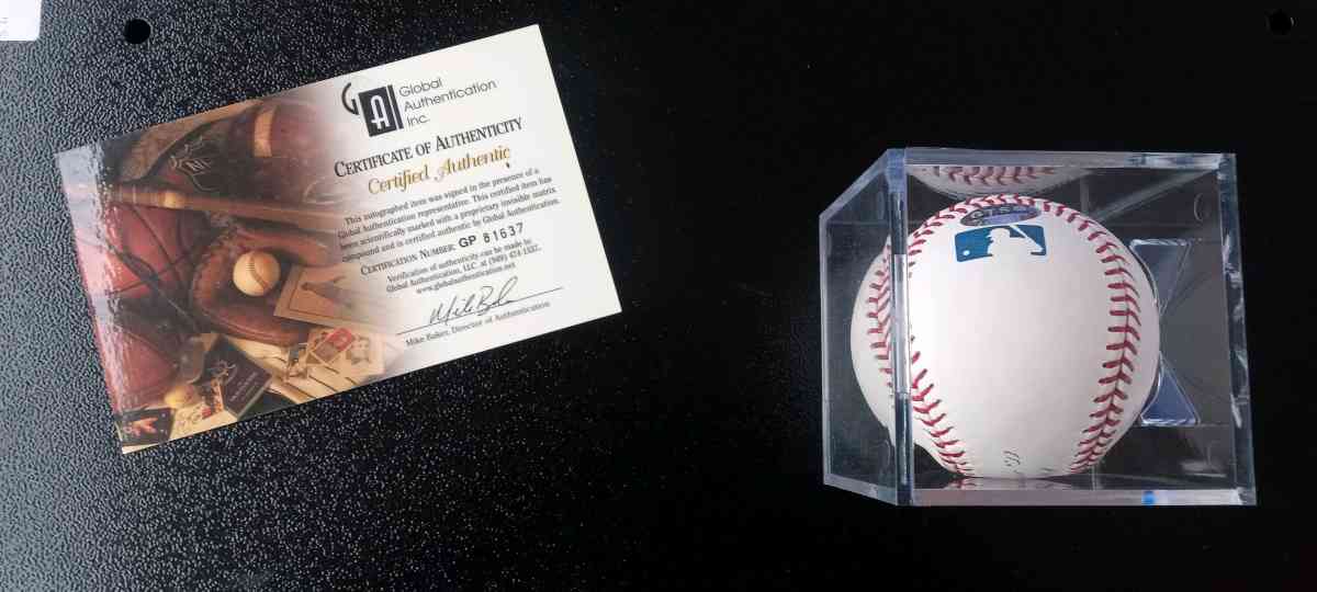 baseball signed by Jose Canseco with coa