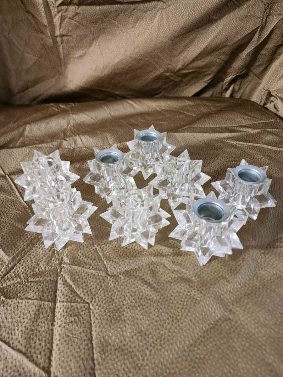 Vintage lucite candle holders