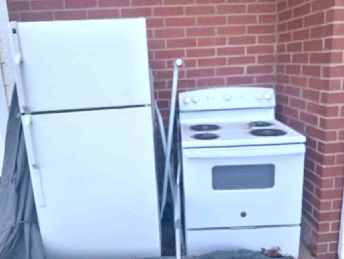 refrigerator and gently used electric stove