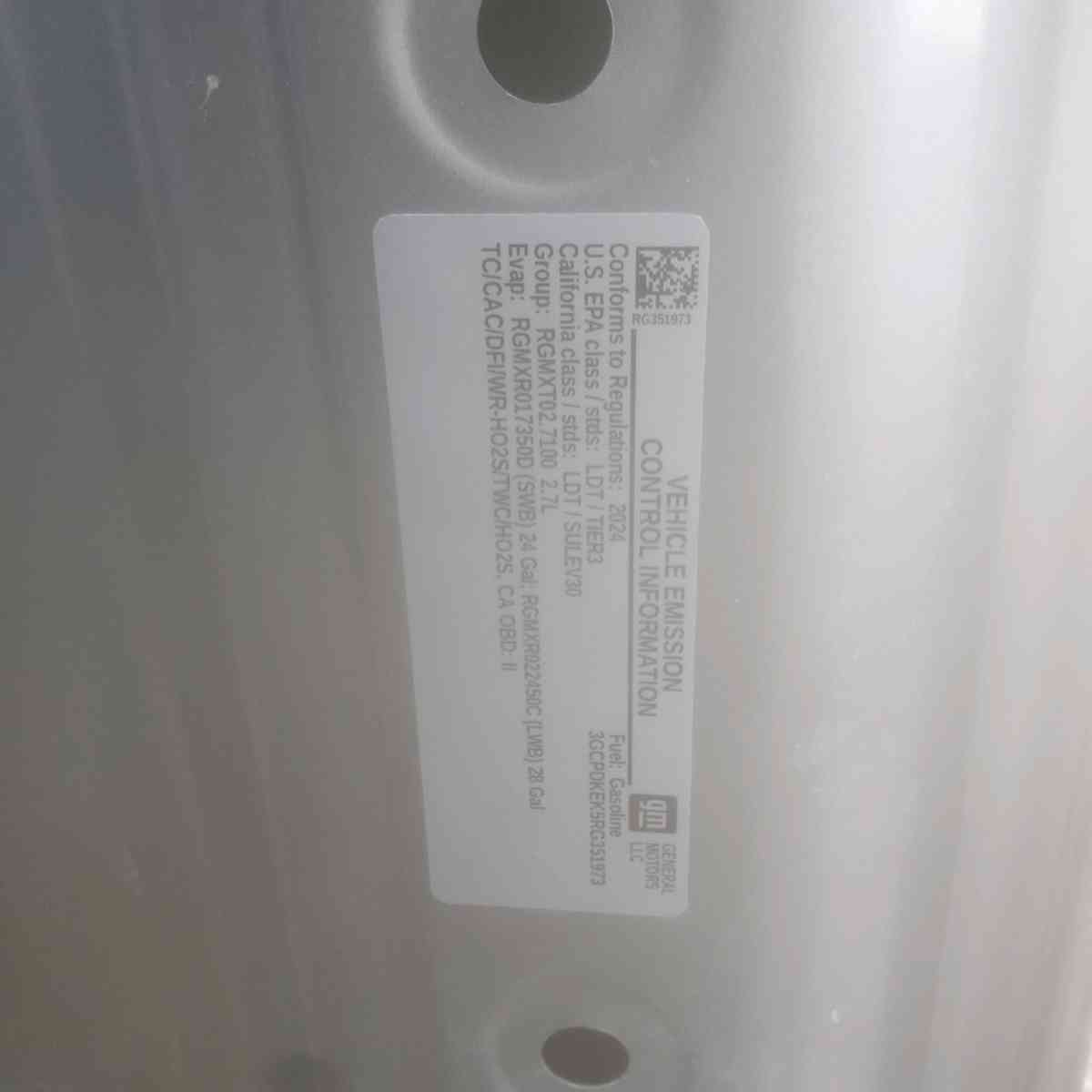 2024 Chevy turbo Max Hood one small dent