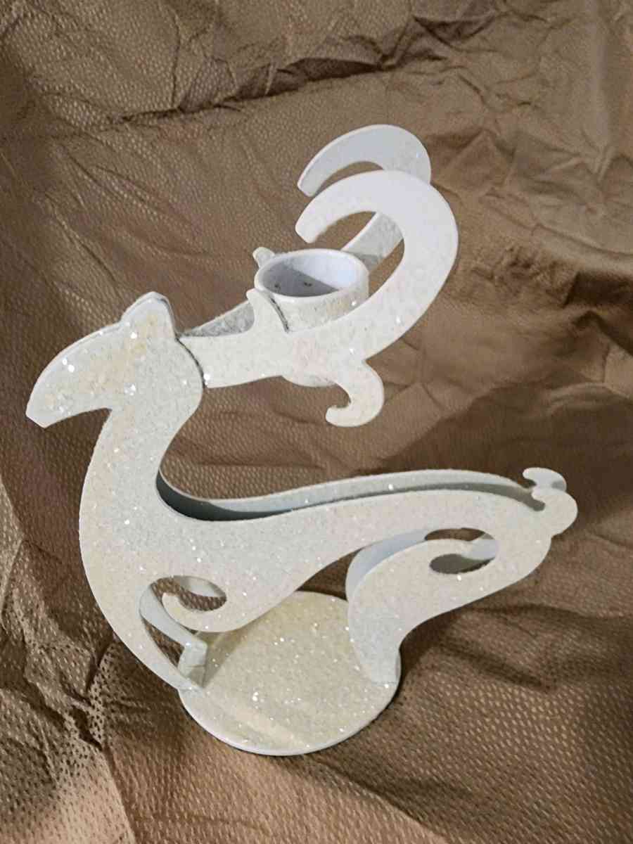 Glittery reindeer candle holder