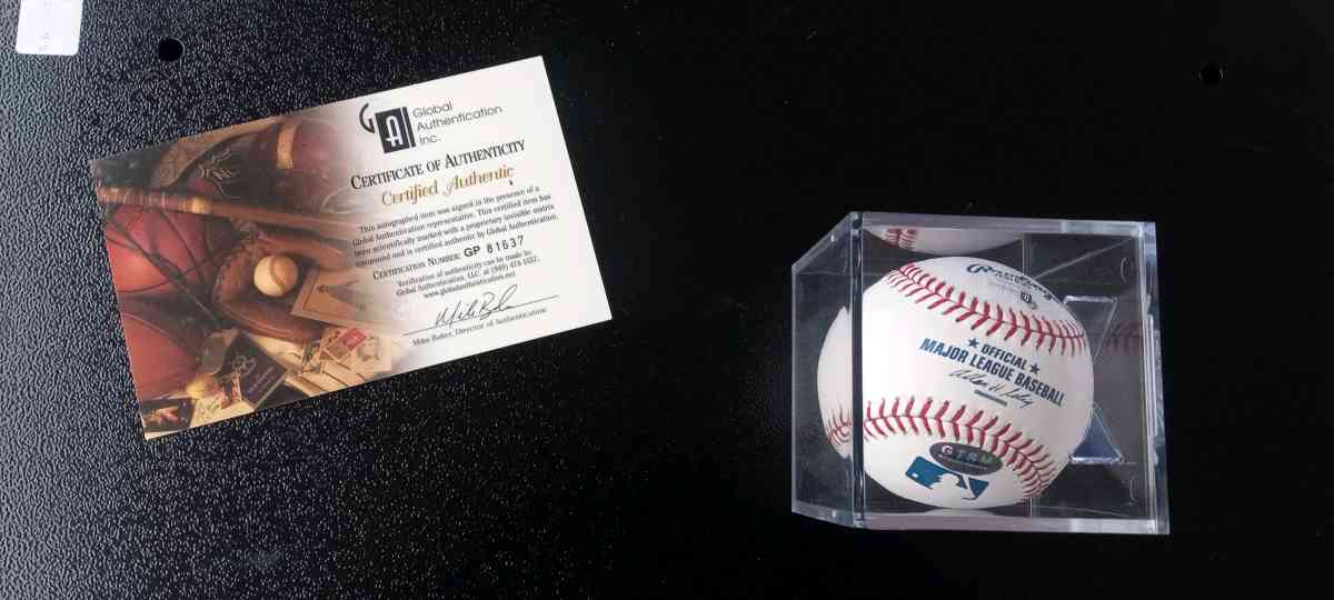 baseball signed by Jose Canseco with coa