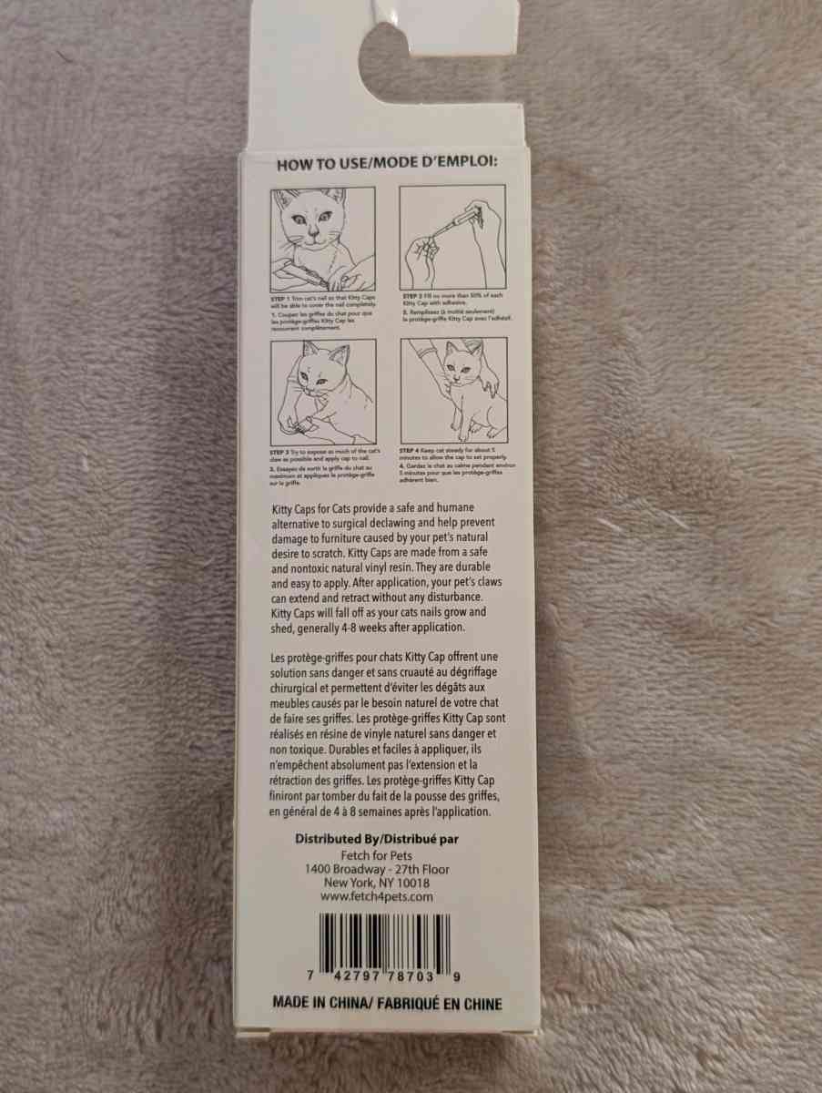 Kitty Caps nail caps for cats 40 total pieces