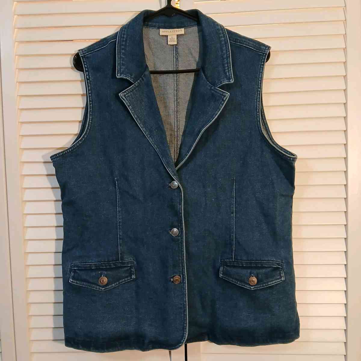 Appleseeds Vintage Sleeveless Jacket for Women Size L