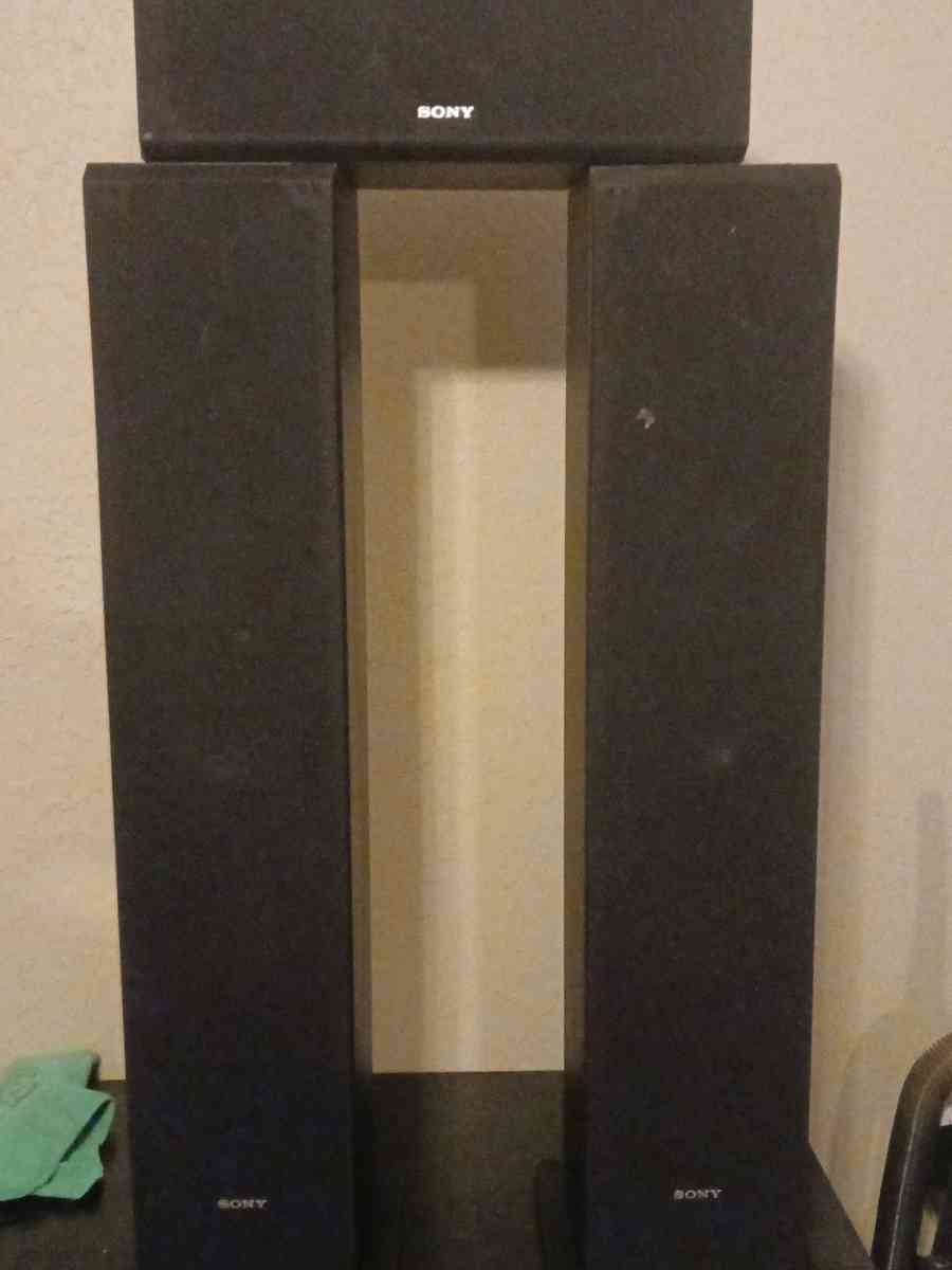 Sony Floor Speakers and a Center
