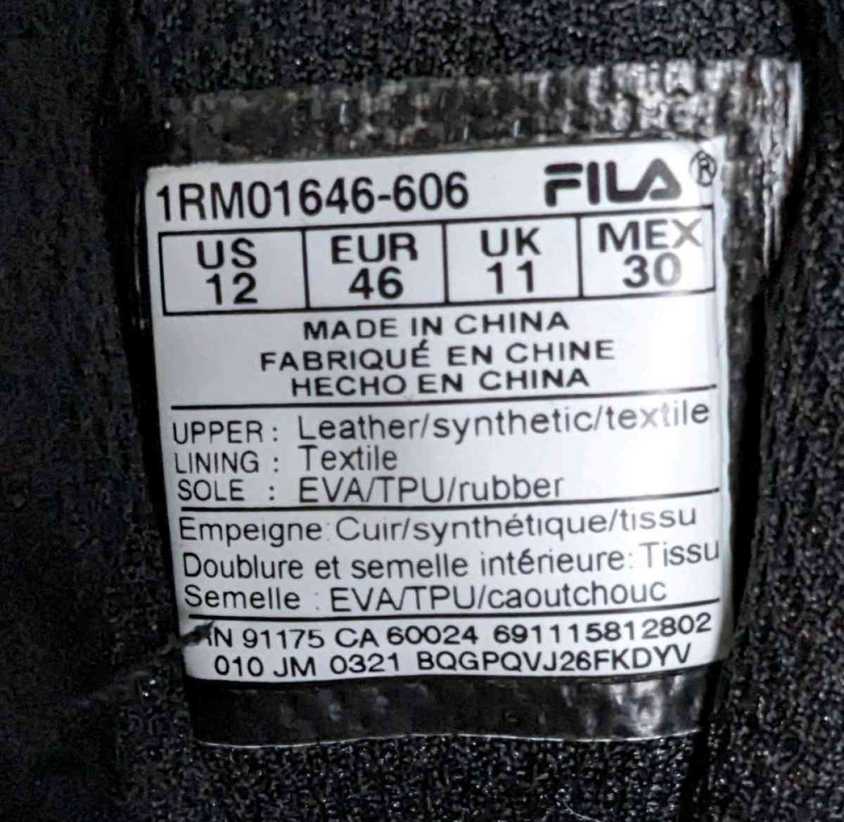 Fila Mens Sandenal Leather FitnessRunning Shoes